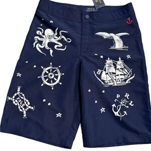 Polo by Ralph Lauren Boy Navy Swim Shorts size XL